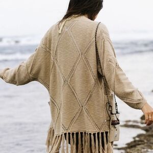 Passenger - Organic cotton cardigan - biscuit - M